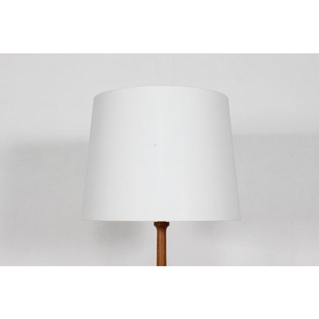 Mid-Century Modern Danish Floor Lamp in Hand-Turned Teak by Lisbeth Brams for Fog & Mørup, 1960s For Sale - Image 3 of 14