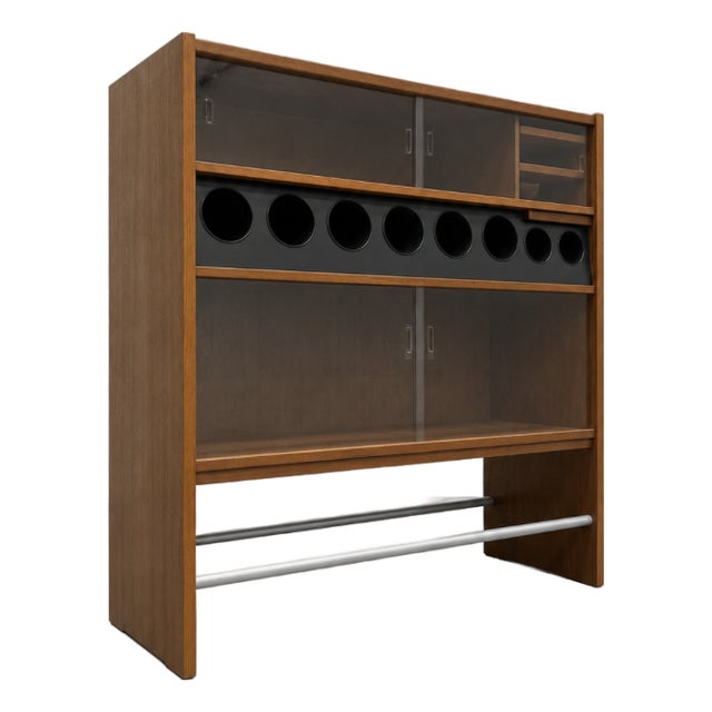 Mid Century Modern Danish Teak Dry Bar Cabinet by Poul Heltborg, C. 1960’s For Sale