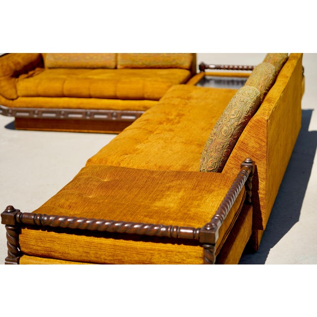 Mid 20th Century Adrian Pearsall Style Spanish Sectional Sofa and Table