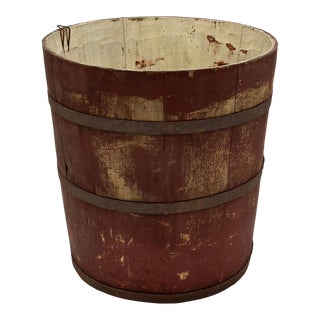 Authentic Antique Hand Made Pine Syrup Makers Maple Tree Sap Gathering Bucket From Vermont For Sale