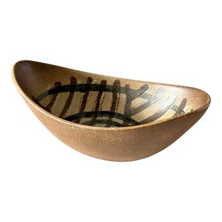 1960s Large Lapid Israel Stoneware Bowl For Sale
