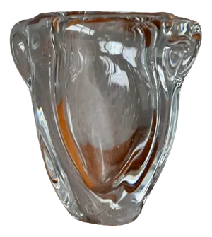 Thick Crystal Vase from the Sèvre Factory, 1950s