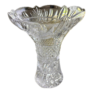 Large Crystal Peony Vase Shannon Crystal Designs of Ireland, Godinger, 24% Lead Crystal