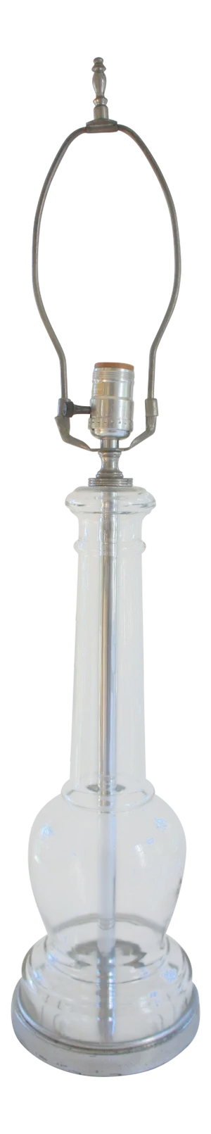 Warren Kessler Glass and Chrome Baluster Table Lamp