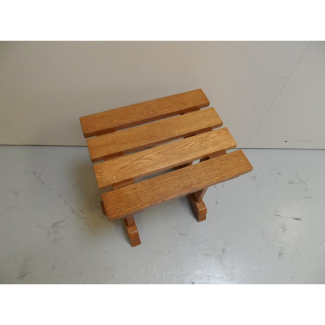 Wood Vintage Brutalist Oak Coffee Table, 1960s For Sale - Image 7 of 10