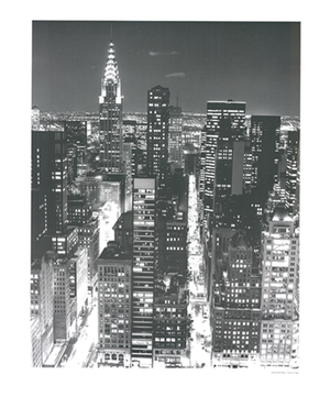 Christopher Bliss, Skyline at Night, 1980s, Print