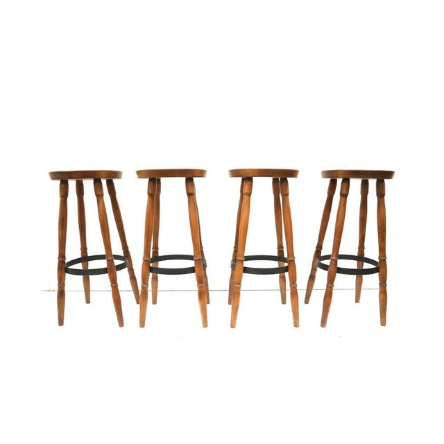 Bar Stools, 1970s, Set of 4 For Sale - Image 6 of 6