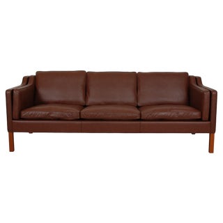 Model 2213 3-Seater Sofa in Bison Leather For Sale