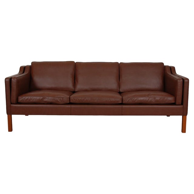 Model 2213 3-Seater Sofa in Bison Leather For Sale