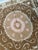 Textile Beige Brown Cotton Suzani Square With Pink Medallion For Sale - Image 7 of 10