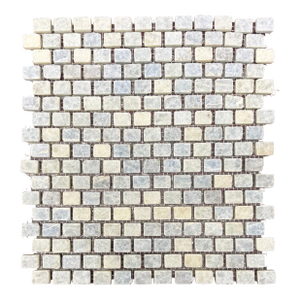 Sky Blue Marble Honed 3/8" X 5/8" Brick Mosaic