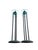 1980s Milano Series Green Marble & Glass Postmodern Candlestick Holders With Black Metal Rods Set of Two For Sale - Image 4 of 8