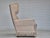 Danish Wingback Armchair in Velour & Ash Wood, 1970s For Sale - Image 4 of 18