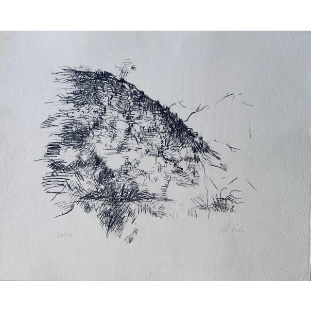 Anna Ticho, German Israeli Expressionist Abstract Lithograph Of Judeah Hills For Sale