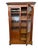 This antique French bibliotheque was handcrafted from burl mahogany with an oak interior and features the straight lined...