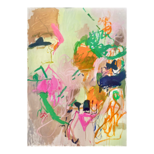 Contemporary Abstract Acrylic on Canvas "Semiramide Se Promène" by Macha Poynder