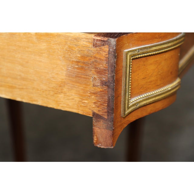 Brown 19th C French Louis XV Style Bronze Ormolu Mounted Two Tier End Table For Sale - Image 8 of 14