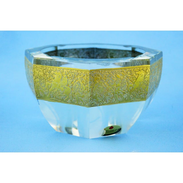Vintage Crystal and Gold Centerpiece Vase by Ludwig Moser, 1940s For Sale - Image 4 of 18