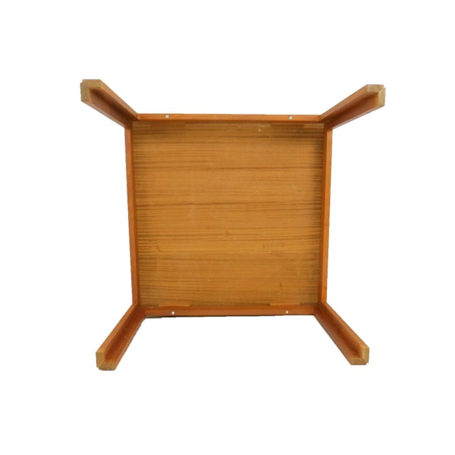 1960s Kristensen & Thomassen Teak Coffee / End Table With Elevated Top For Sale - Image 12 of 13