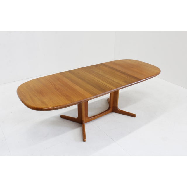 Vintage Danish Oval Extendable Dining Table in Teak, 1960s For Sale - Image 10 of 10