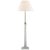 Traditional Chapman & Myers by Visual Comfort Signature Swedish Column Buffet Lamp in Crystal with Linen Shade For Sale - Image 3 of 3