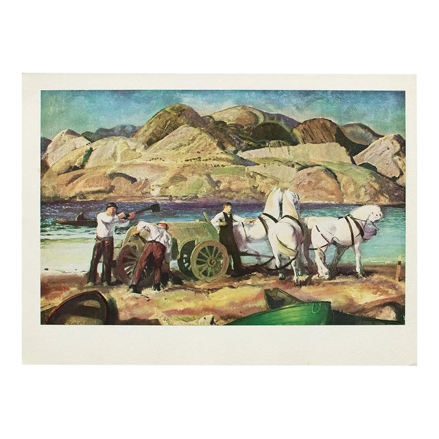 1950s After George Bellows "The Sand Cart", Full-Color Print For Sale