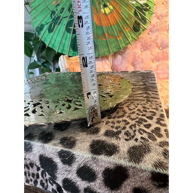 Vintage Silver Round Etched Trivet With Monogrammed Accent For Sale - Image 4 of 5