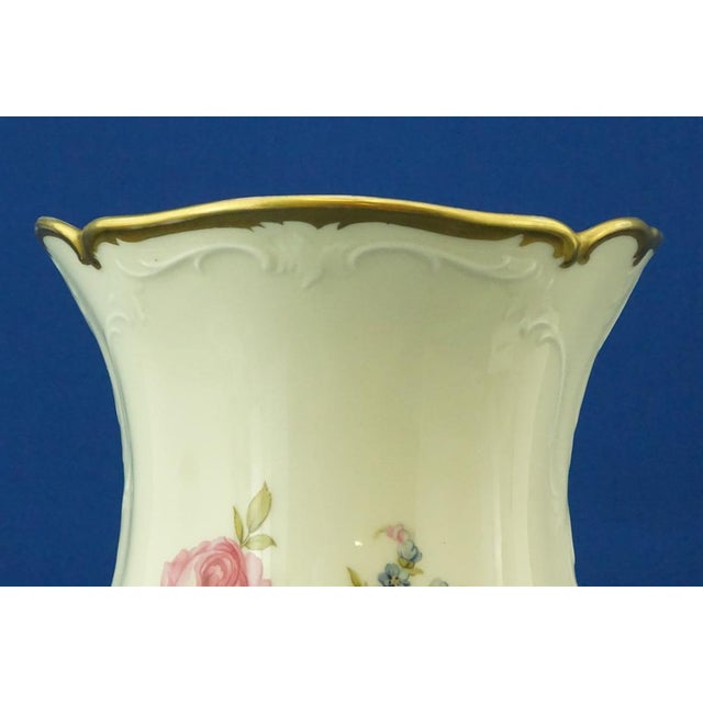 20th Century Antique Porcelain Vase with Floral Decoration from the Fürstenberg Factory, Germany, 1920s For Sale - Image 9 of 18