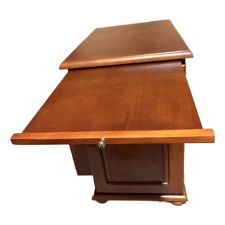 Wood Side Table With Magazine Rack For Sale