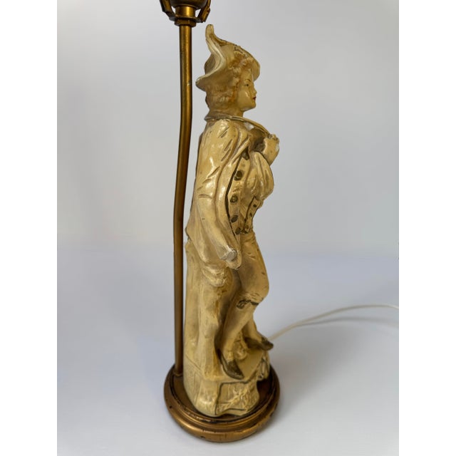 Vintage Claridge Shops Chalkware Gentleman Figural Table Lamp For Sale - Image 4 of 18