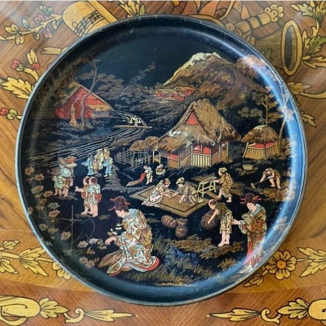 1850s Chinese Papier-Mâché Plate For Sale In Dallas - Image 6 of 7
