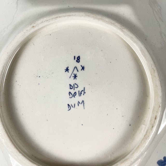 Ceramic Shallow Delftware Dish attributed to Royal Delft, 1920s For Sale - Image 7 of 9