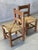 Brown Mid-Century Modernist Wood and Rush Dining Chairs in the style of Charles Dudouyt, 1960s, Set of 2 For Sale - Image 8 of 16
