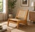 Brown Rattan Accent Chair for Living Room, Mid Century Modern Wood Side Chair, Comfy Bamboo Armchair for Bedroom Reading Nook, Boho Home Decor For Sale - Image 8 of 10