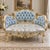 Introduce timeless French elegance with this exquisite Louis XV-style settee, featuring a beautifully carved frame...