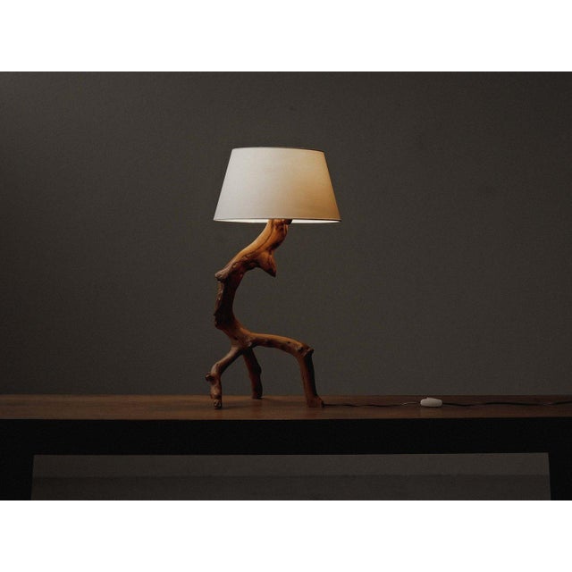 Provençal Tripod Table Lamp in Olive Wood, 1970s For Sale - Image 9 of 12