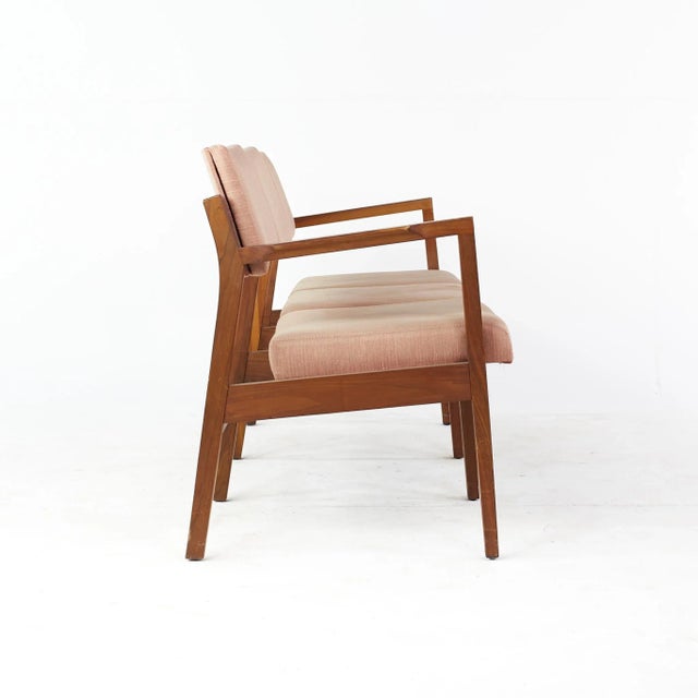 Jens Risom Jens Risom Mid Century Walnut 3 Seat Sofa For Sale - Image 4 of 10