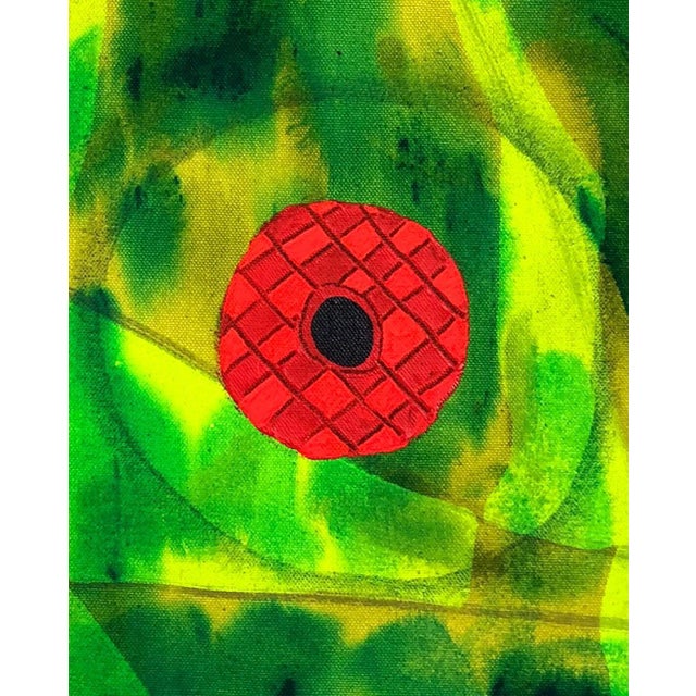 Textile Max Manning “Untitled (CVS189)” Contemporary Pink and Green Geometric Abstract Painting, 2020 For Sale - Image 7 of 8