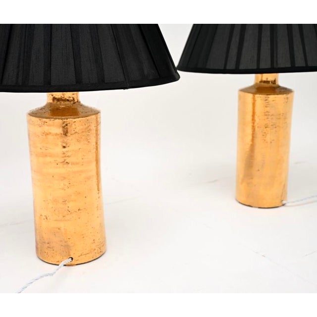 Ceramic Vintage Swedish Ceramic Table Lamps by Bergboms, 1970, Set of 2 For Sale - Image 7 of 11