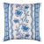 Schumacher Parvati Floral Stripe Pillow In Delft For Sale