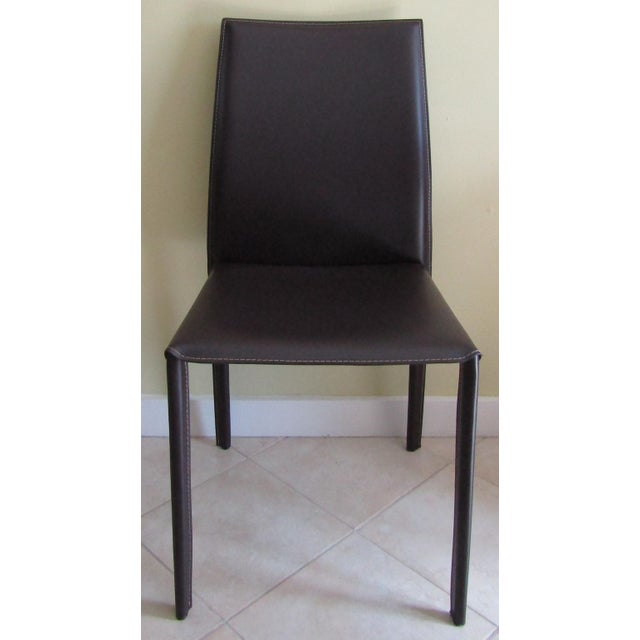 2000s Baxton Studio Alicia Black Bonded Leather Dining Chair Chairish