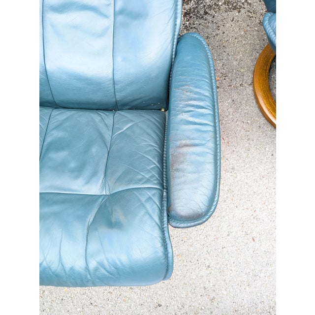 Stressless Leather Armchairs by Ekornes, Norway, 1980, Set of 2 For Sale - Image 13 of 14