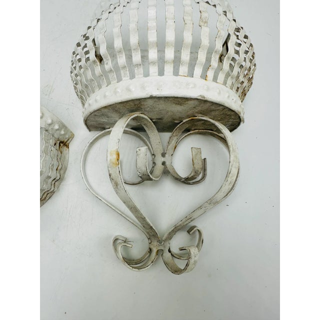 Vintage Tole Wall Planters For Sale In Charleston - Image 6 of 8