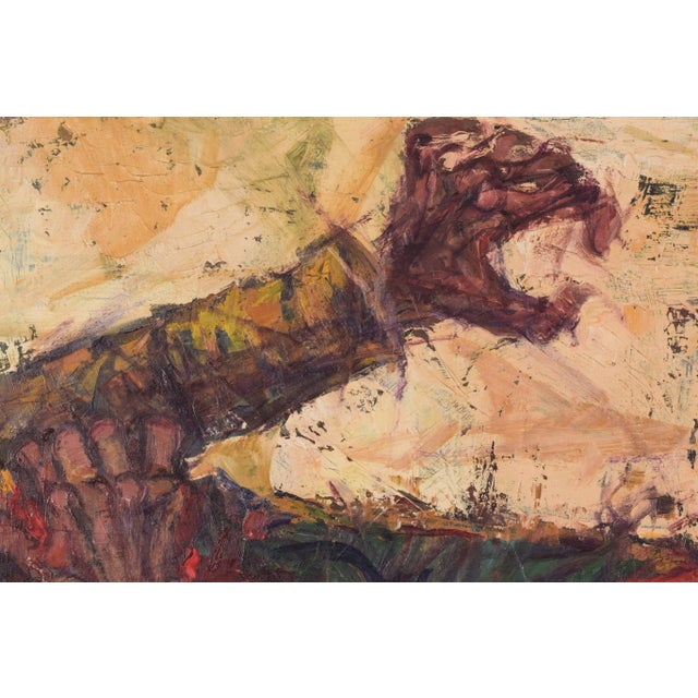 Alvaro, Battle Scene, 1960s, Oil on Canvas, Framed For Sale - Image 6 of 15