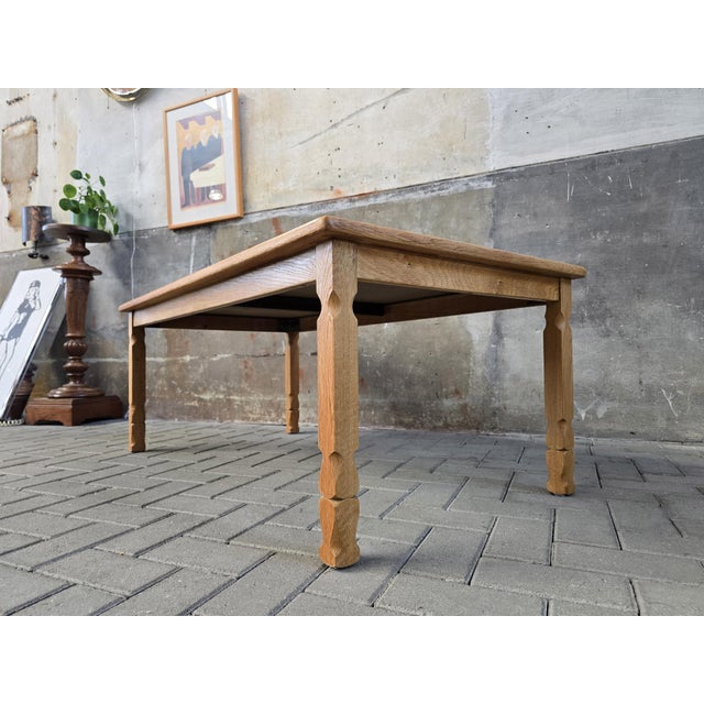 Mid-Century Danish Coffee Table in Oak and Green Ceramic, 1970s For Sale - Image 14 of 16