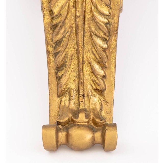 Late 20th Century Italian Neoclassical Style Gilt Wall Brackets, 4 For Sale - Image 5 of 16