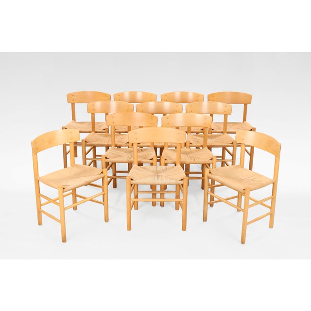 Beige J39 Dining Chair by Børge Mogensen for FDB Møbler, Denmark, 1950s For Sale - Image 8 of 8