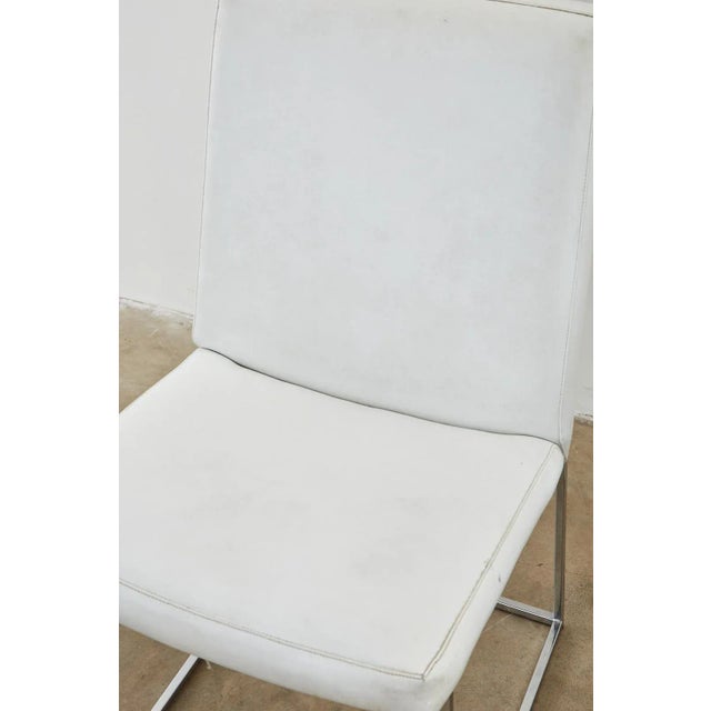 Set of Four Milo Baughman Thin Line Chrome Dining Chairs For Sale - Image 9 of 13