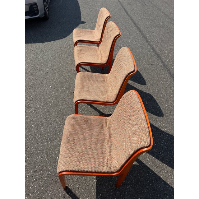 1970s Knoll Bill Stephens Bent Wood Dining Chairs For Sale In Philadelphia - Image 6 of 10