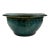 19th Century Teal Colored Large Ceramic Planter Bowl For Sale